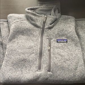 Patagonia mens small 1/4 zip fleece gray
